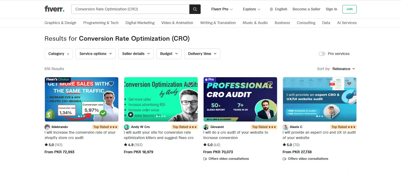 conversion rate optimization (cro)